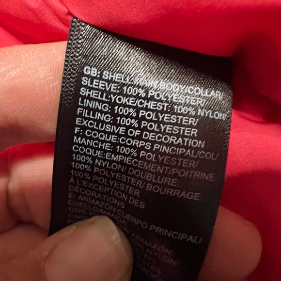 North Face Jacket Youth Girls Small 7/8 Red Balanced Rock Insulated Outdoor - Picture 5 of 11